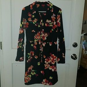 Merona medium black dress floral
